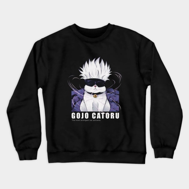 Gojo Catoru Crewneck Sweatshirt by witart.id